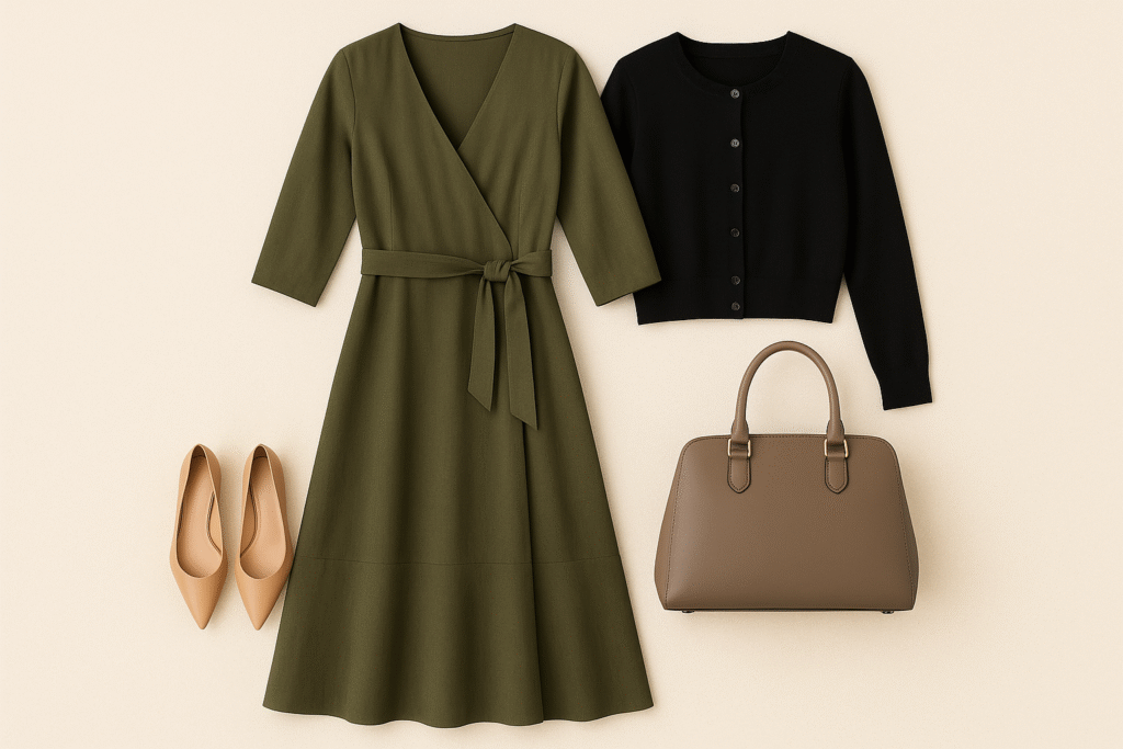 Work outfit ideas for women over 40 with a chic dusty rose blazer and slim trousers for a polished office look